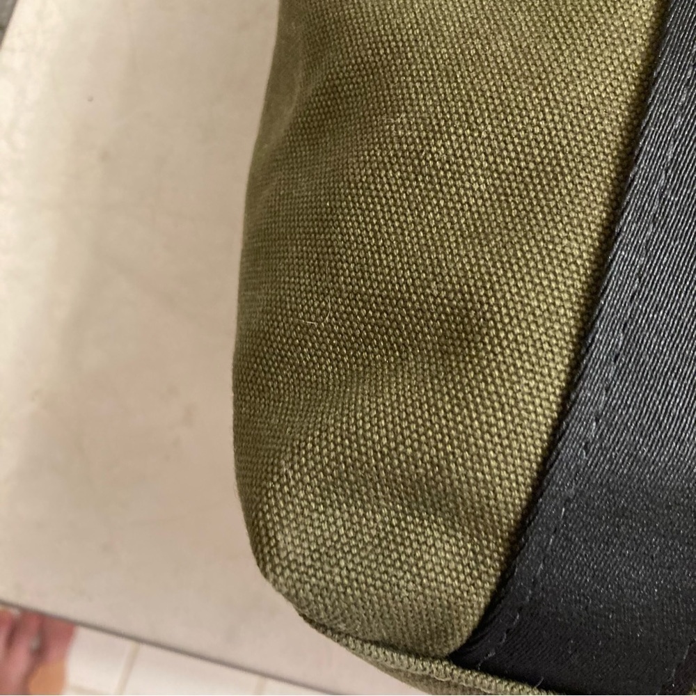 R. Riveter green and black canvas tote bag - Picture 10 of 11